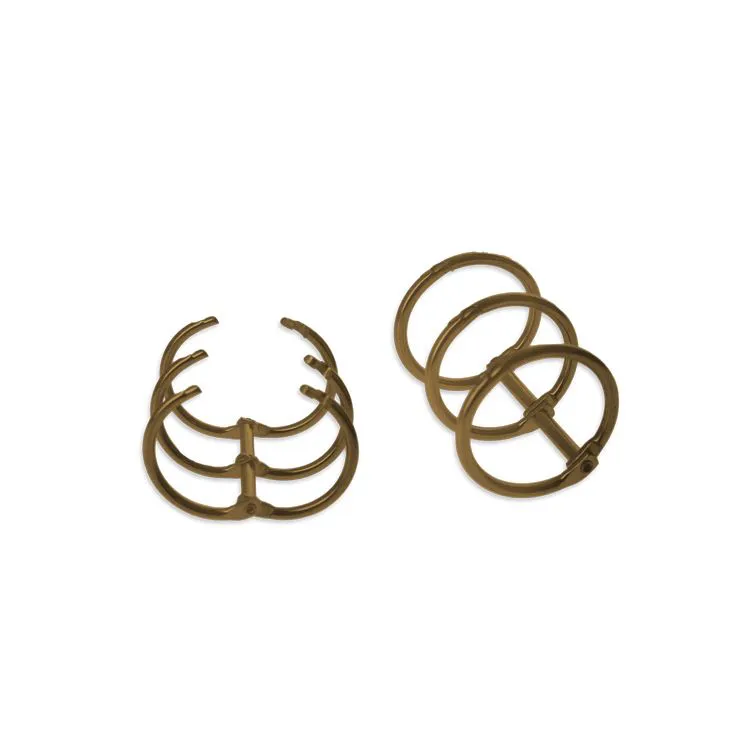 Trio d'anneau de reliure métal bronze 2cm (2pcs)