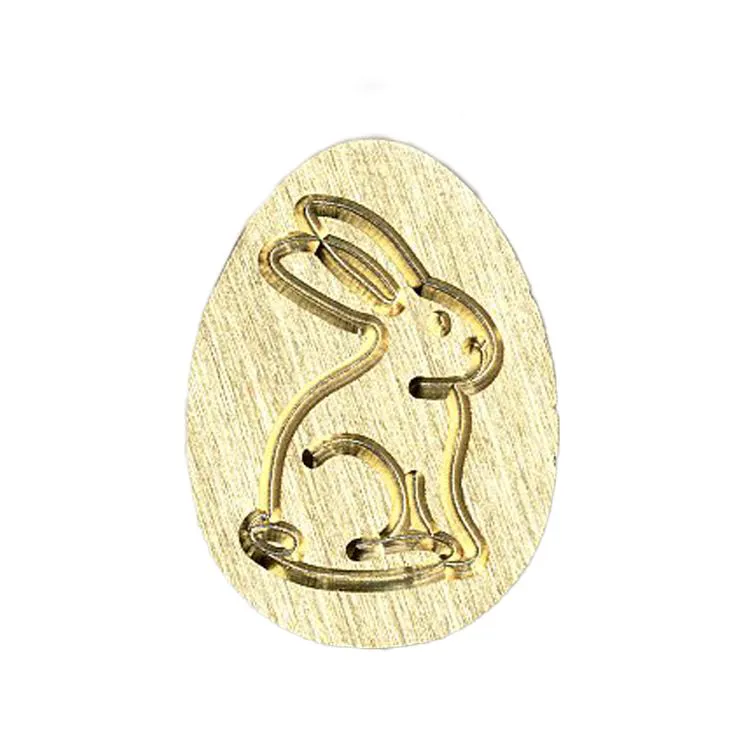 Sceau &agrave; cire 'Lapins de P&acirc;ques' (Ovale-25mm)