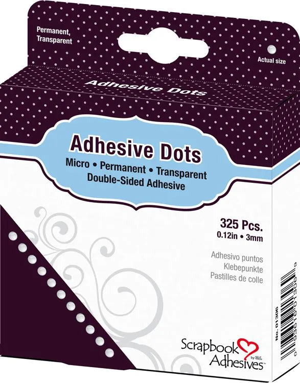 Pastilles de colle adhésives 3x0.3mm (325 pcs) 