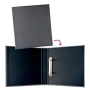 Classeur à anneaux 'Tissu Anthracite' (A5)