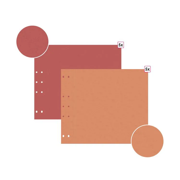 Set pages imprim&eacute;es 'Terracotta' & Blush' (10p)