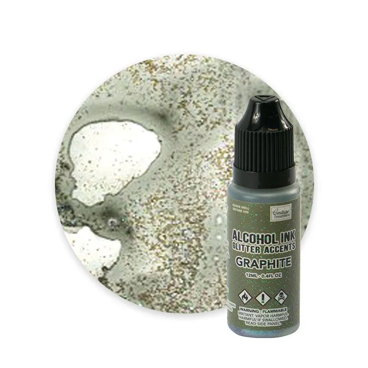 Encre à alcool 'Glitter Acents Graphite' 12ml   
