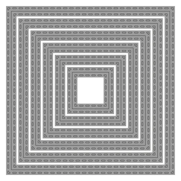 Matrices de découpe 'Carrés concentriques couture'