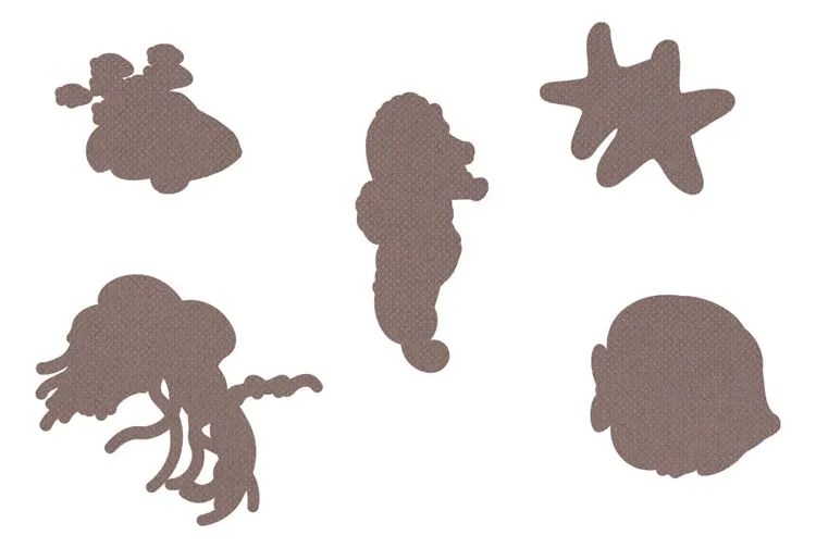 Matrices de découpe 'Faune marine' (contour) 