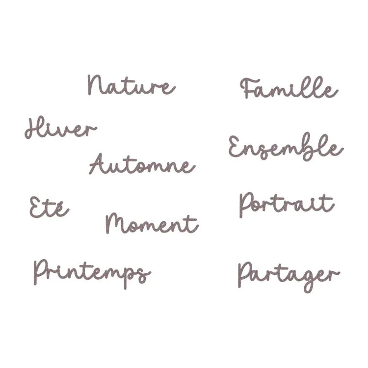 Matrices de découpe 'Petits mots'