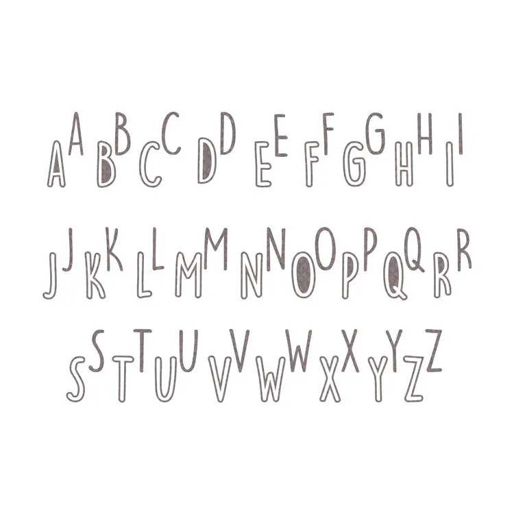 Matrices de découpe 'Alphabet titre' 