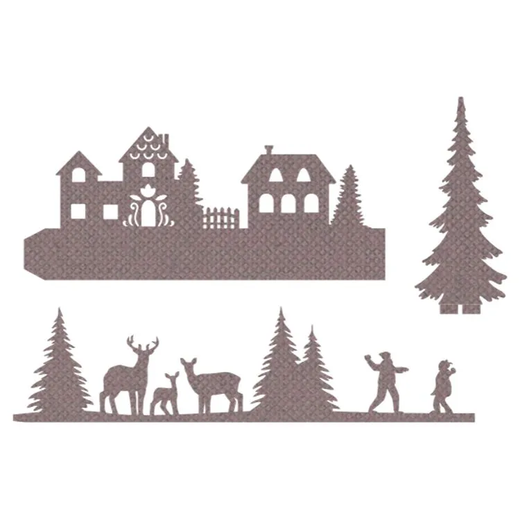 Matrices de découpe 'Village de Noël'