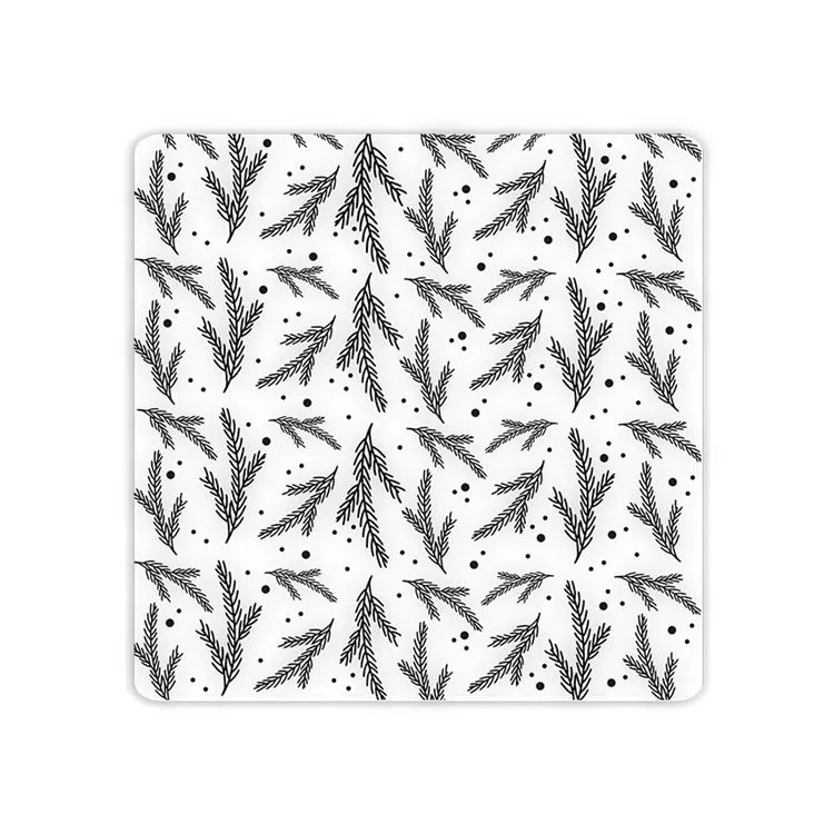 Classeur de gaufrage 'sapins de fêtes' (15x15cm)
