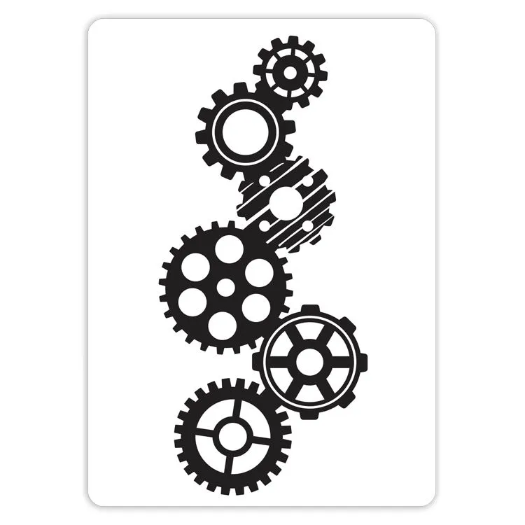 Classeur de gaufrage 'Engrenages' (A6)