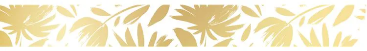 Washi tape 'Floral' (gold foil) 15mmx8m  