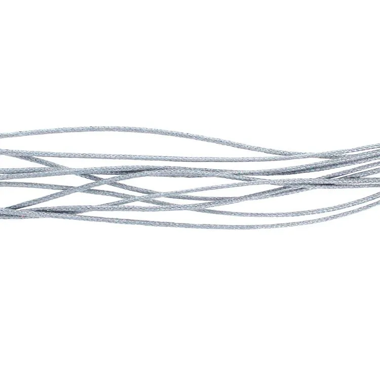 Cordon ciré 1mmx10m Argent