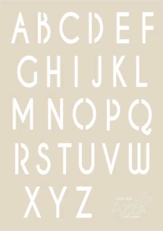 Gabarit décor 'Lettres' (1 planche)