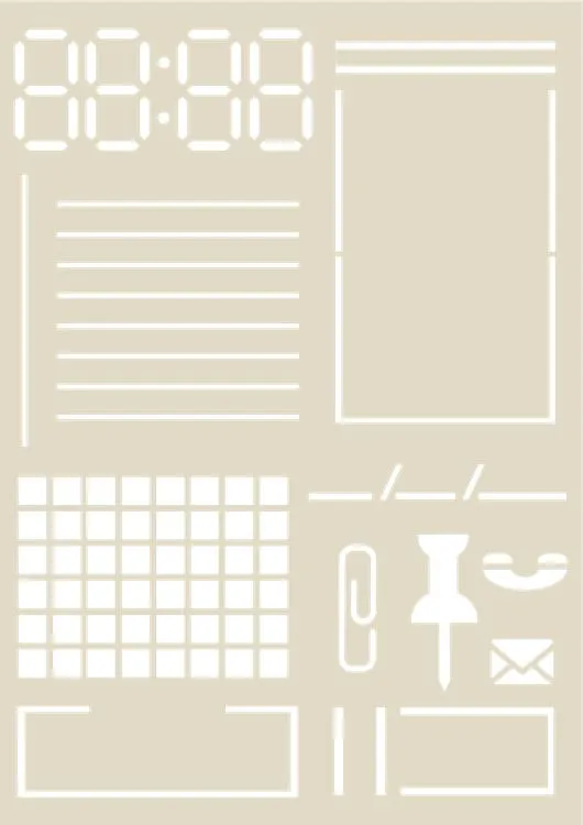 Gabarit décor 'Journaling' (1 pièce) 