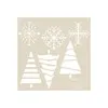 Gabarit décor 'sapins de fêtes' (1 planche)10x10cm