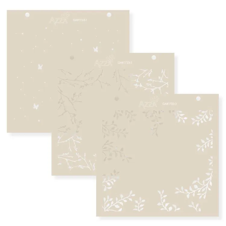 Trio de gabarits cascade 'Forêt enchantée' (15x15)