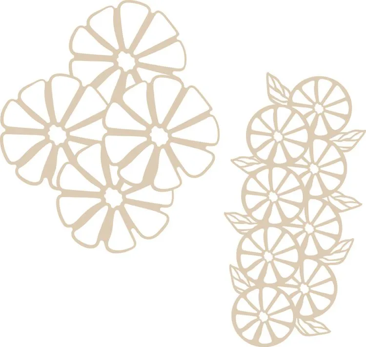 Gabarits bordure 'Agrumes'
