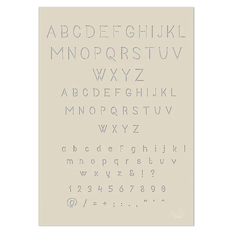 Gabarit Alphabet A4 'Luce' 