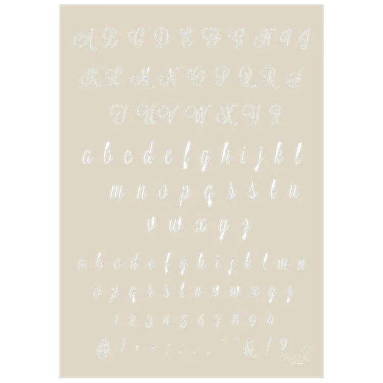 Gabarit Alphabet A4 'Cécile' 