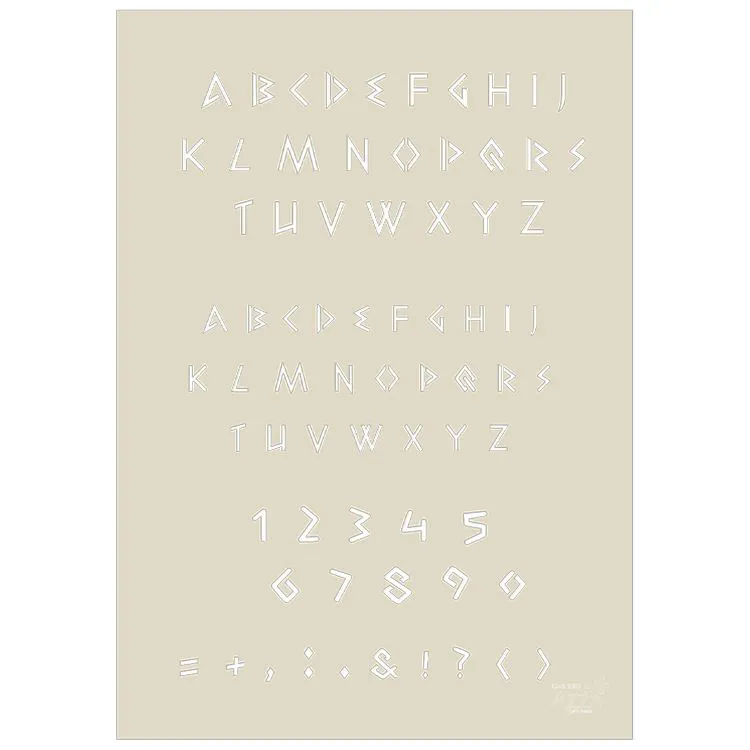 Gabarit Alphabet A4 'Aristote'