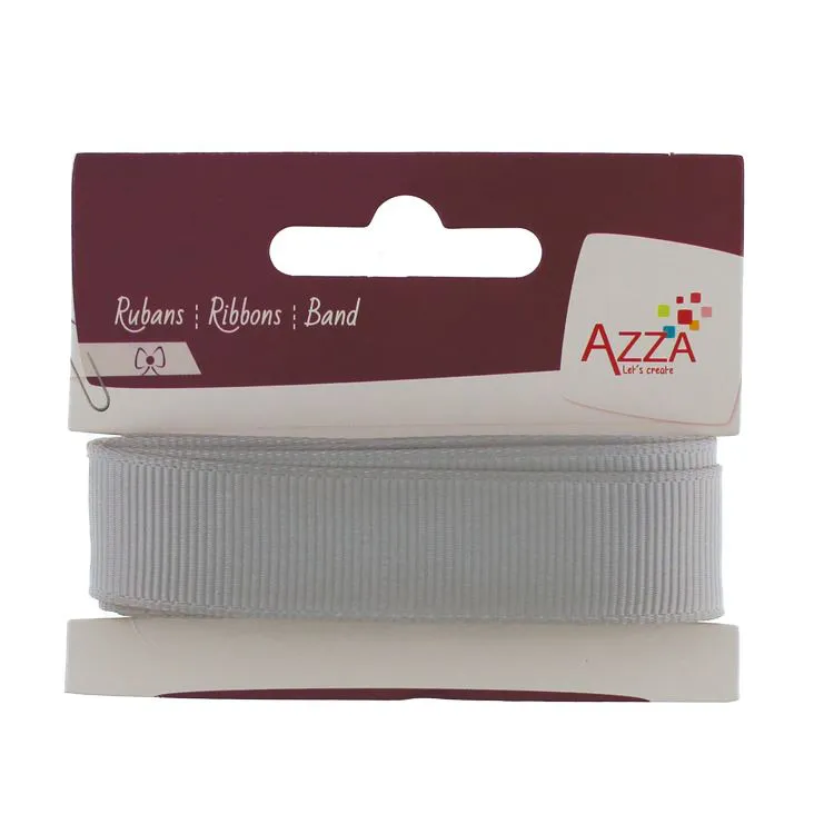 Ruban gros grain 15mmx3m 'Gris perle' 