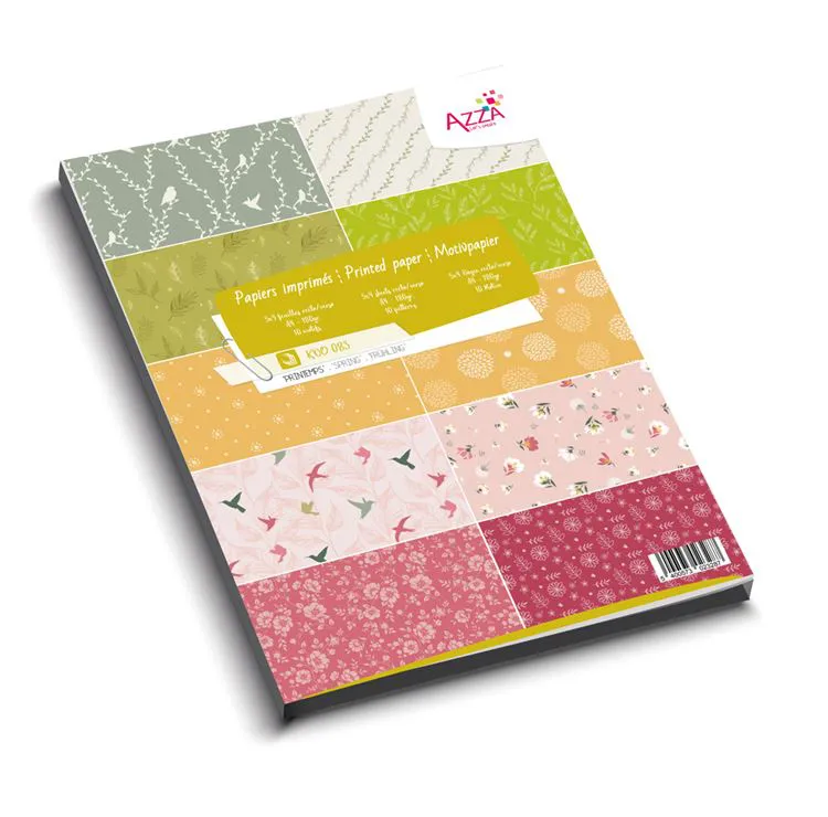 Bloc papier imprim&eacute; printemps