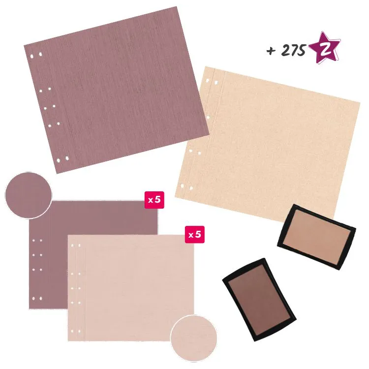 Panier pages & encreurs 'Rose indien & Muscade' 2