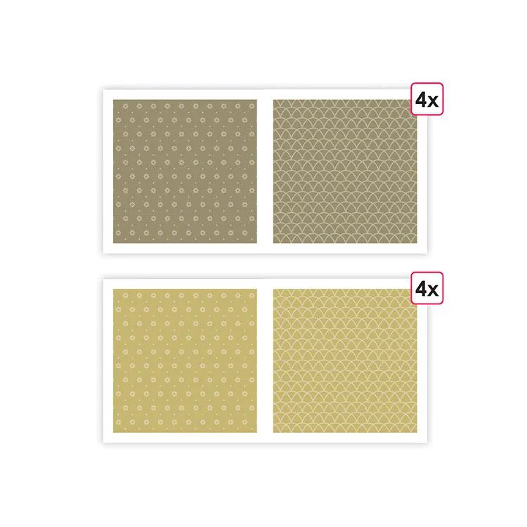 Papiers imprimés 'Essentiel Sous-bois' (8f)    