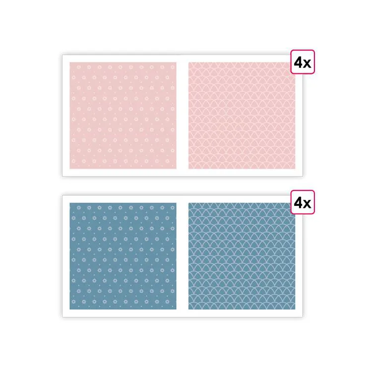 Papiers imprimés 'Essentiel Rose Sakura' (8f) 