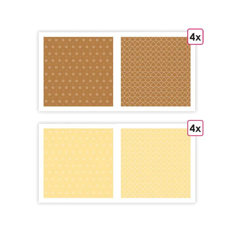 Papiers imprimés  'Essentiel Caramel' (8f)
