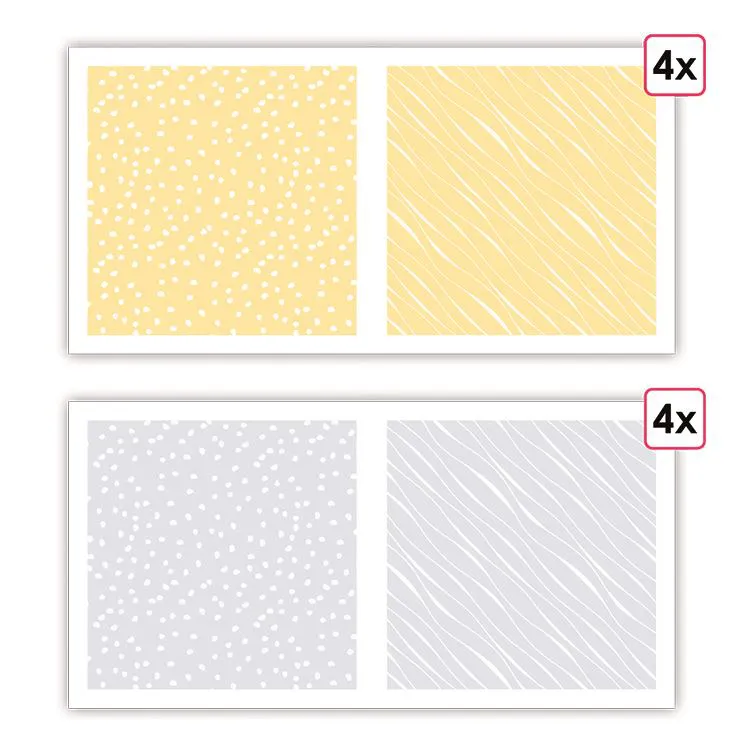 Papiers imprimés 'Essentiel 'Paille-Cool blue' (8f