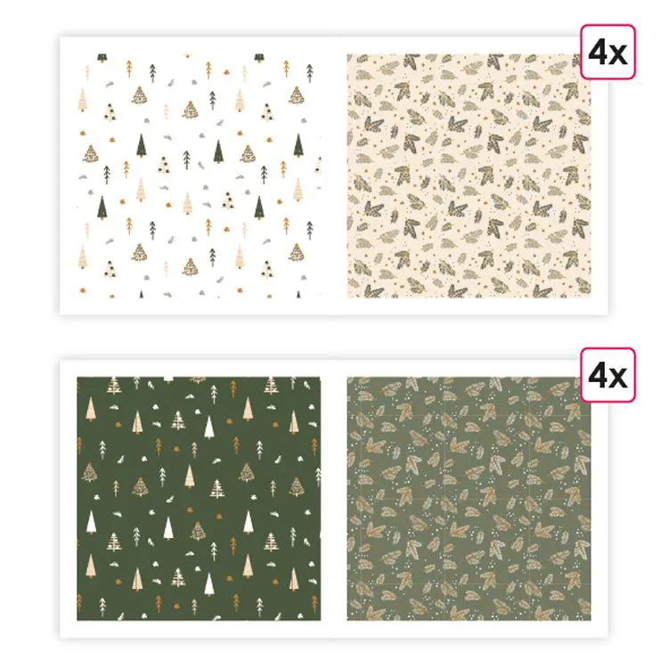 Papiers imprimés 'Magie en famille' (8f)