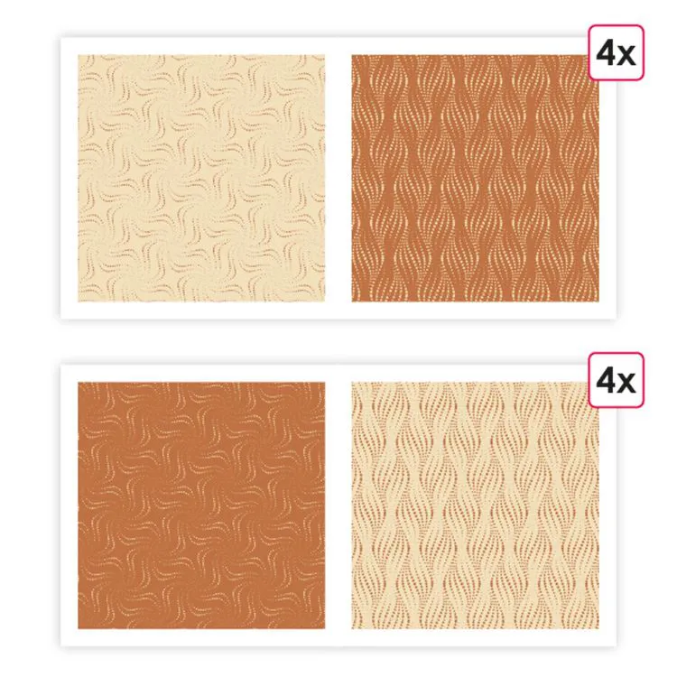 Papiers imprimés 'Pointillisme' (8f)