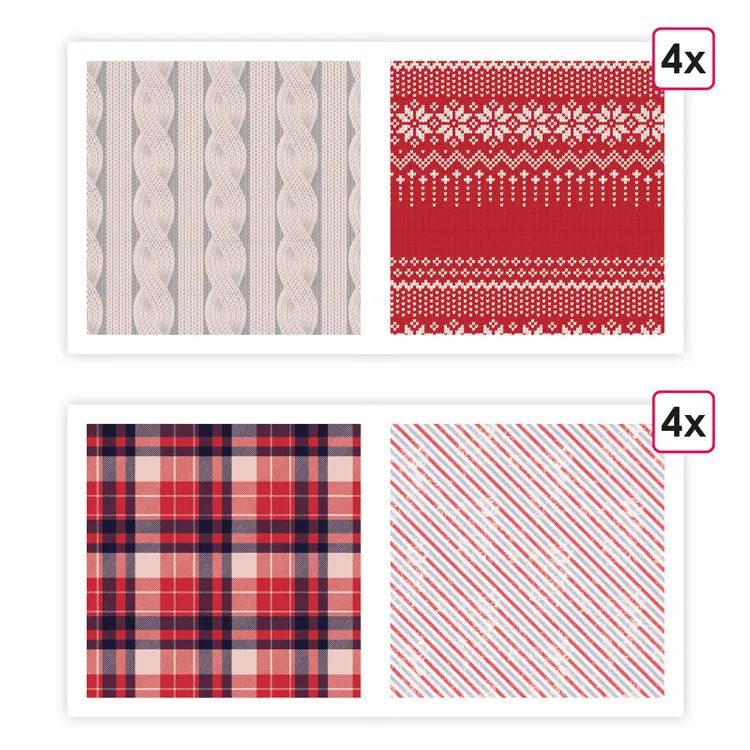 Papiers imprimés 'Mon plus beau Noël (8f)