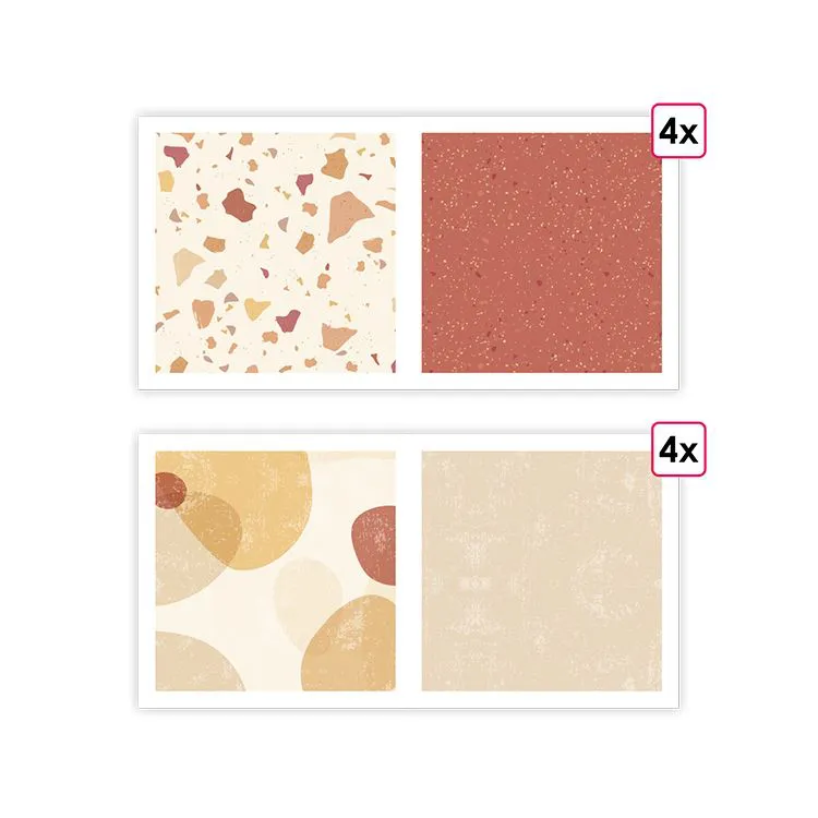 Papiers imprim&eacute;s 'Granite' (8f)