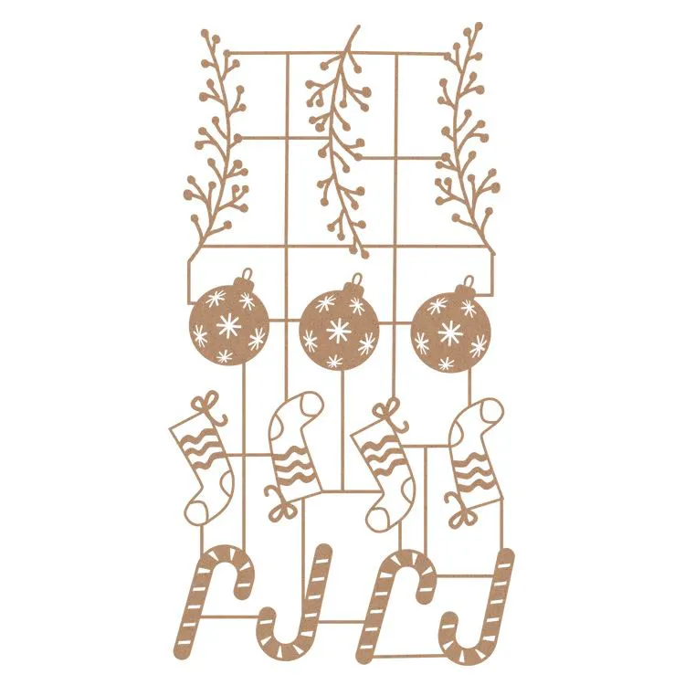 Figurine silhouette kraft 'Noël' 