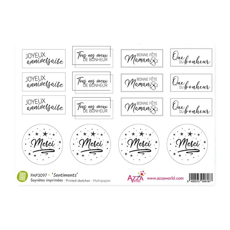 Saynètes imprimées 'Sentiments' (A5)