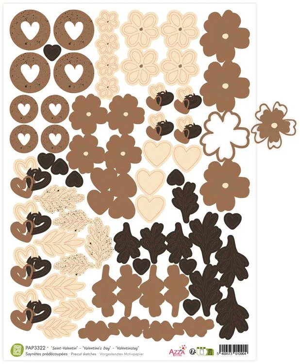 Sayn&egrave;tes pr&eacute;d&eacute;coup&eacute;es 'Saint Valentin' (diecut)