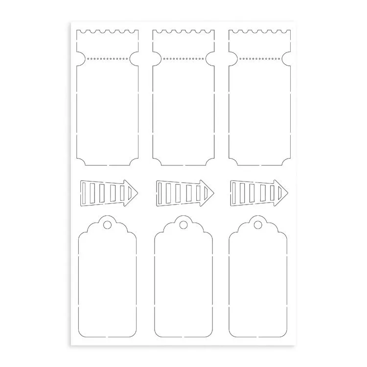 Figurines silhouette A4 'Tickets'