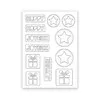Figurines silhouette A4 'Cadres anniversaire'