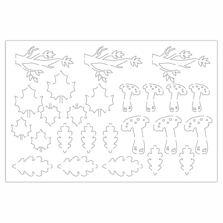 Figurines silhouette 'Boisé'