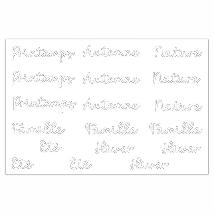 Figurines silhouettes 'Petits mots'