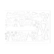 Figurines silhouette 'Village de Noël' (A4)