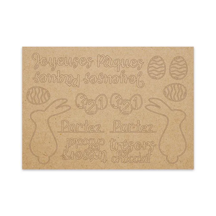 Figurines silhouette 'Lapins de P&acirc;ques' (carton)