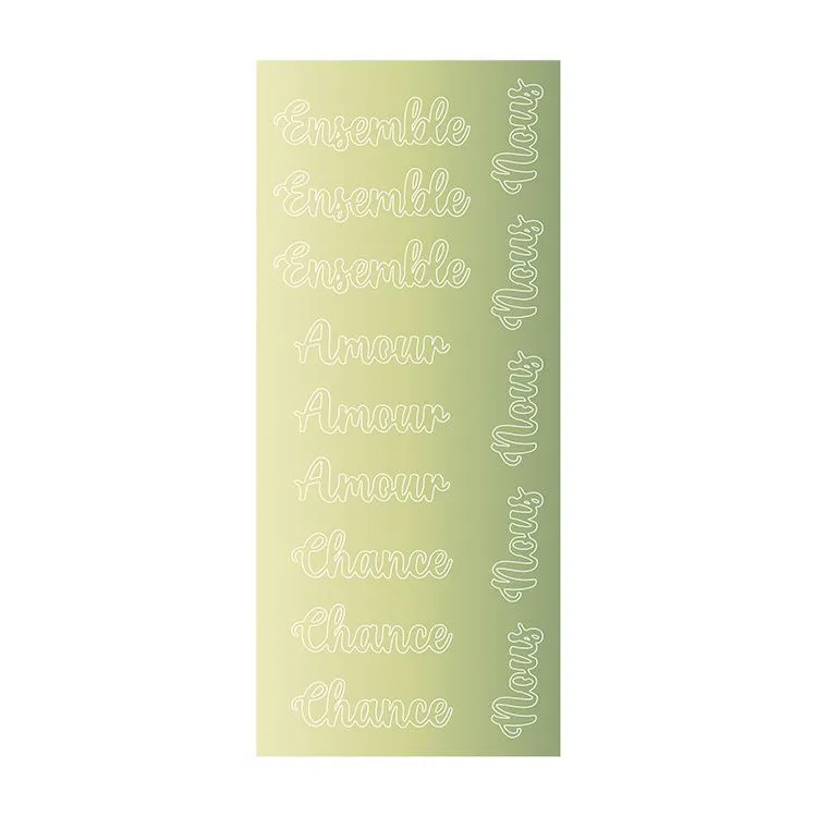 sticker contour 'Mots Ombrages' (mirror apple)