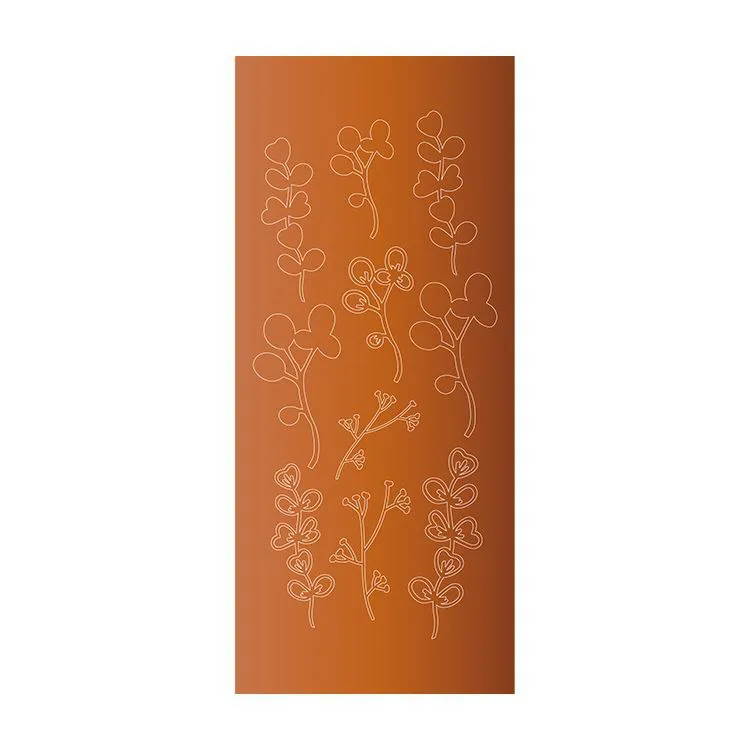 Stickers contours 'Fleurs séchées' (Mirror Copper)