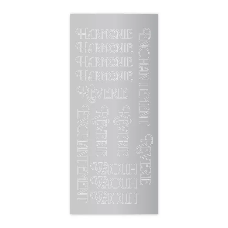 Sticker contour mots 'Céleste' (Mirror silver)