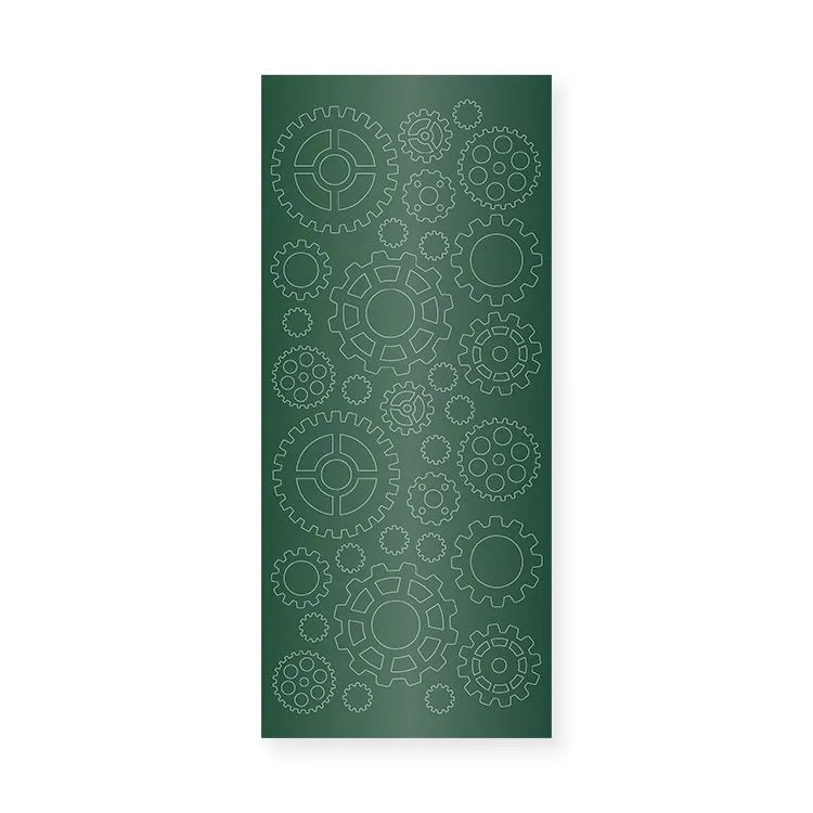 Sticker contour forme 'Engrenages'