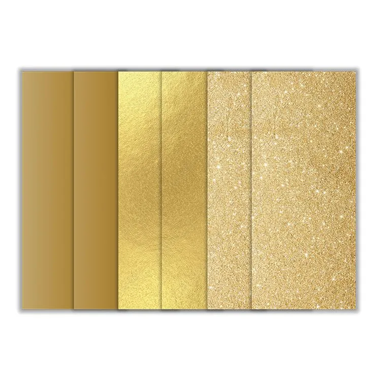 Set 'Doré' - Feuilles autocollantes vinyle (2x3pcs