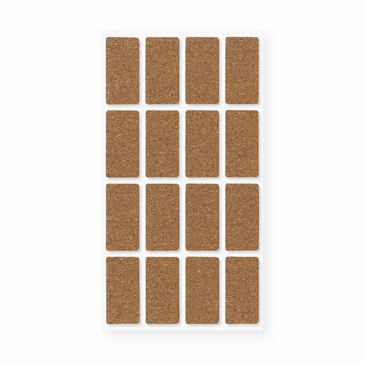 Stickers en liège 'Petits rectangles' (16pcs) 