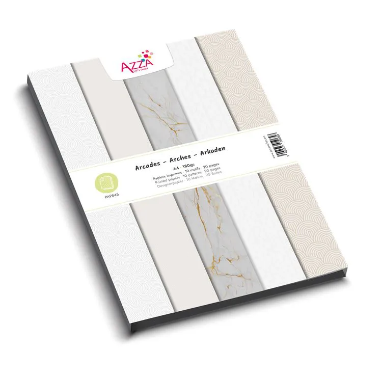 Bloc papier vellum imprimé 'Arcades' (160gr) - 20p
